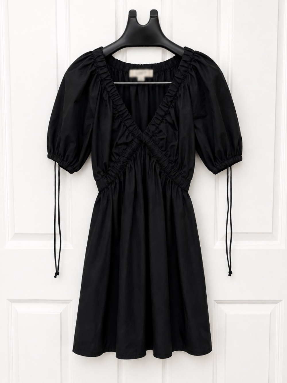 Abercrombie & Fitch Black Puff Sleeve Mini Dress | Petite Small